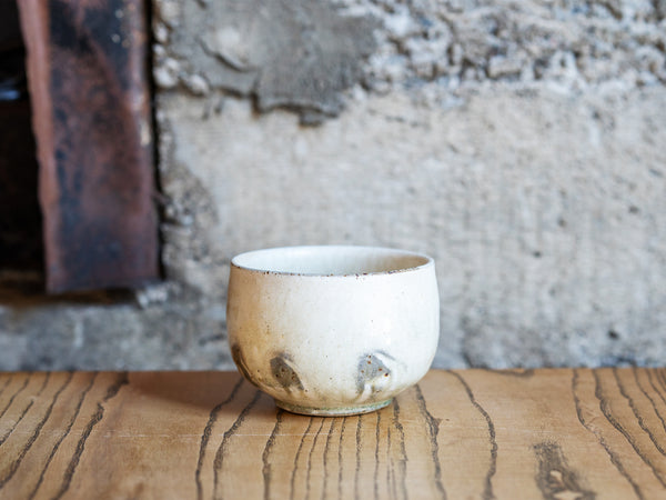 Shino Chawan 2024 Matcha Tea Bowl, Natural Ash Glazed Yunomi