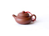Yixing Clay Teapot, 3oz Small-Flat (Red Clay)